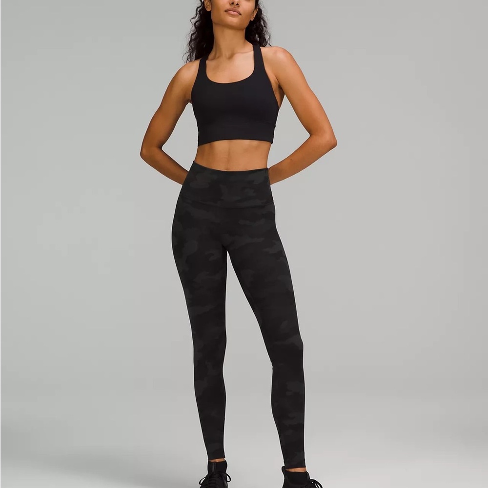 Lulu lemon wunder leggings size 6 Camo Deep Coal